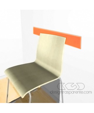 Orange acrylic chair rail cm 99 wall protector.