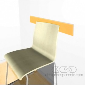 Ochre Yellow acrylic chair rail cm 99 wall protector.