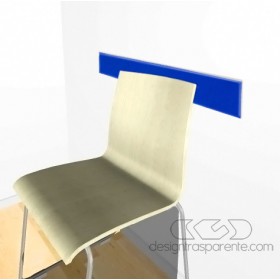 Cobalt blue acrylic chair rail cm 99 wall protector.