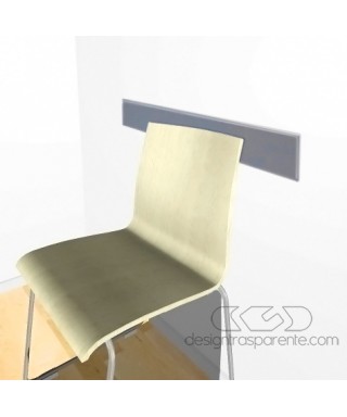 Protector de pared  grisaceo cm 99 de metacrilato.