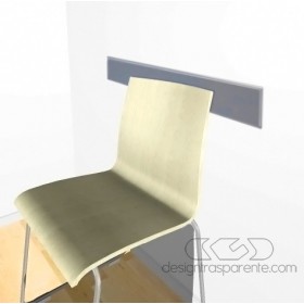 Protector de pared  grisaceo cm 99 de metacrilato.