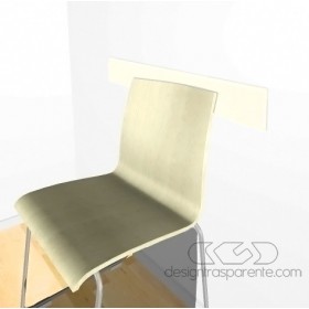 Ivory-White acrylic chair rail cm 99 wall protector.