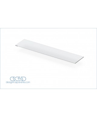 Wall shelf cm 55 acrylic transparent shelf with shiny edge