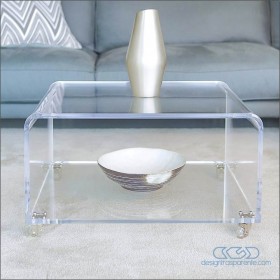 Transparent Acrylic Width cm 35 coffee table magazine holder.
