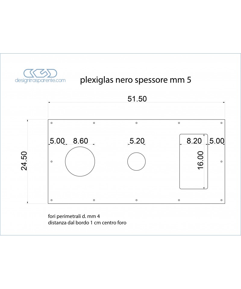 Pannello in plexiglass NERO LUCIDO varie misure alta qualità SPESSORE 5 mm 