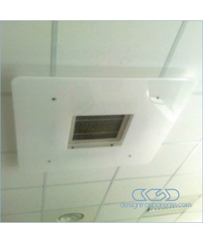 Deflettore est 90 int 50 deviatore flusso aria da soffitto in plexiglass bianco