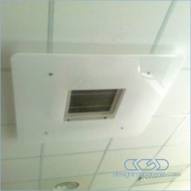 Deflettore est 90 int 50 deviatore flusso aria da soffitto in plexiglass bianco