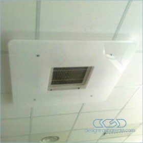 Deflettore est 85 int 40 deviatore flusso aria da soffitto in plexiglass bianco