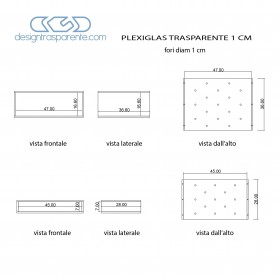 Supporti in plexiglass trasparente per componenti elettronici