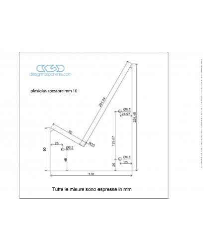 2 sagome in plexiglass trasparente taglio laser su misura