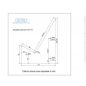 2 sagome in plexiglass trasparente taglio laser su misura