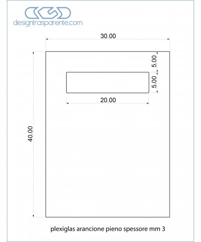 Lastra plexiglass arancione taglio laser su misura