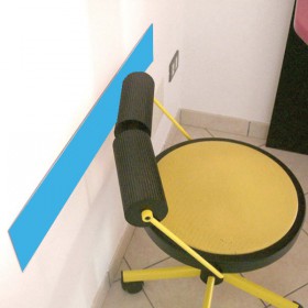 6 Sky-blue acrylic rail chair  thickness 3 mm