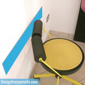 6 Sky-blue acrylic rail chair  thickness 3 mm