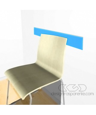 6 Sky-blue acrylic rail chair  thickness 3 mm