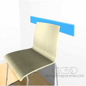 6 Sky-blue acrylic rail chair  thickness 3 mm