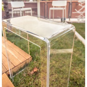 Console desk cm 80 transparent acrylic writing desk.