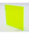 Lastra plexiglass fluorescente giallo acido 92205 acridite su misura.