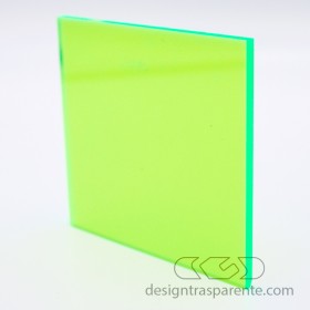 Lastra plexiglass fluorescente verde 92231 acridite su misura