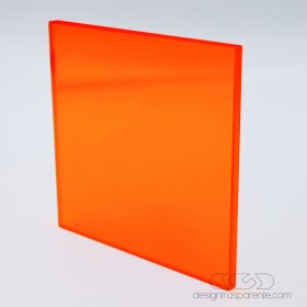 Lastra plexiglass fluorescente rosso 92362 acridite su misura