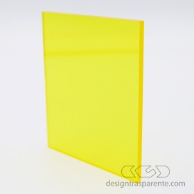 Lastra plexiglass giallo trasparente 720 acridite perspex su misura.