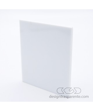 Lastra plexiglass bianco coprente gesso 190 acridite  su misura.