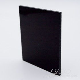Lastra plexiglass nero lucido coprente 80 acridite su misura.