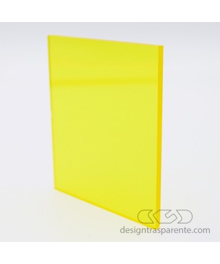 Lastra plexiglass giallo limone pieno 751 acridite su misura.
