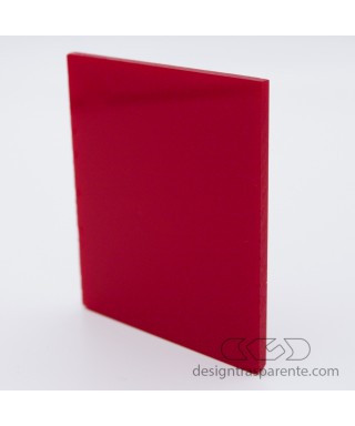 Lastra plexiglass colorato rosso pieno acridite 332 su misura