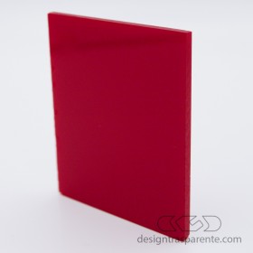 Lastra plexiglass colorato rosso pieno 332 acridite su misura.