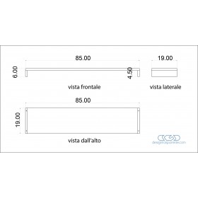 Supporto SU MISURA alzata monitor tv lcd plasma in plexiglass 85X19H6