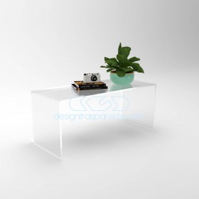 Acrylic coffee table cm 95 lucyte clear side table.