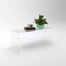 Acrylic coffee table cm 95 lucyte clear side table.