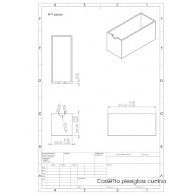 Cassetti su misura in plexiglass trasparente come da disegno.