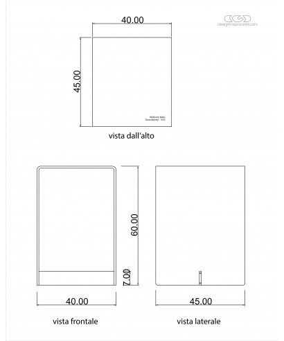 Tavolino SU MISURA a ponte 40x45h60 con incisione personalizzata
