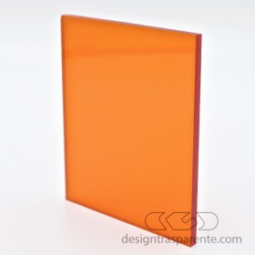 Pannello in plexiglass arancione trasparente taglio laser