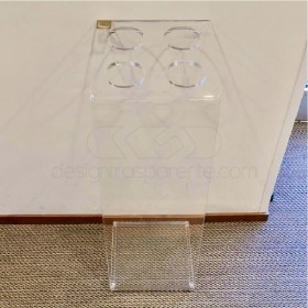 Paragüero de diseño minimal cm 25x25a70 en metacrilato transparente.
