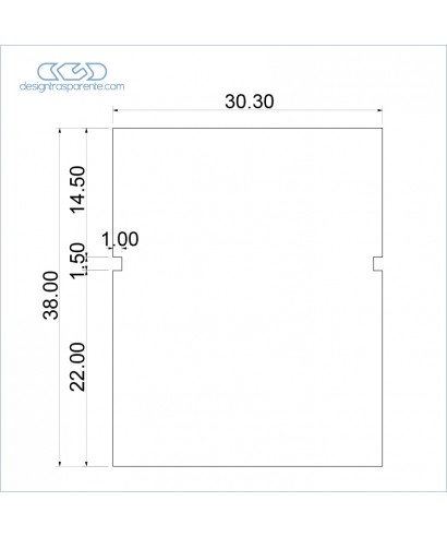 3 Pannelli in plexiglass 10 mm taglio laser come da disegno