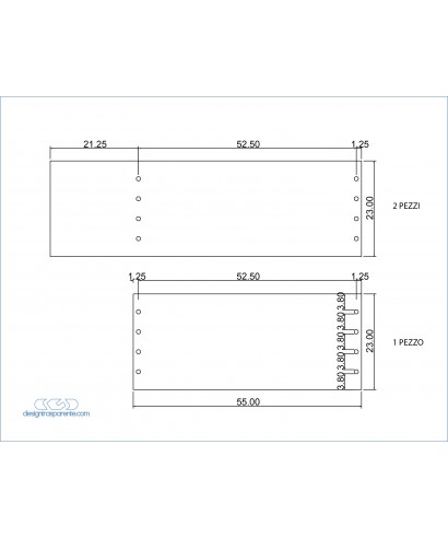 3 Lastre plexiglass blu trasparente taglio laser su misura