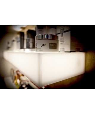 Luminous shelf 55 cm white plexiglass LED light.