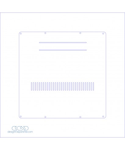 Pannello in plexiglass trasparente taglio laser su misura coperchietto