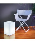 Cubo luminoso L40 comodino tavolino in plexiglass bianco.