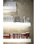 Estante iluminada 40 cm metacrilato blanco luz natural LED.