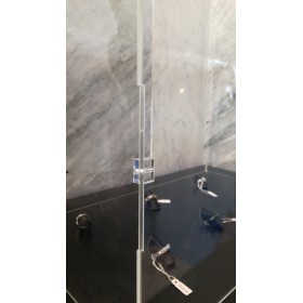 Economic 70x25 transparent acrylic showcase to assemble.