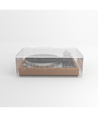 Turntable cover box W60 D45 H20 transparent or smoked acrylic