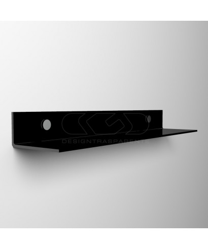 Wall shelf cm 70 transparent or colored acrylic no need brackets