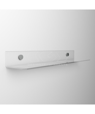 Wall shelf cm 70 transparent or colored acrylic no need brackets