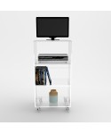 Carrello TV 55x40 mobile per plasma con ruote, ripiani in plexiglass.