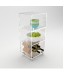 Carrello 40x30 mobiletto salvaspazio servitore in plexiglass.