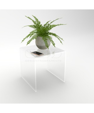 Acrylic coffee table cm 45 lucyte clear side table.